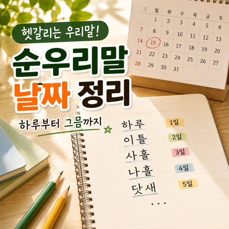 순우리말 날짜, 사흘? 나흘?우리말 한 번에 정리!