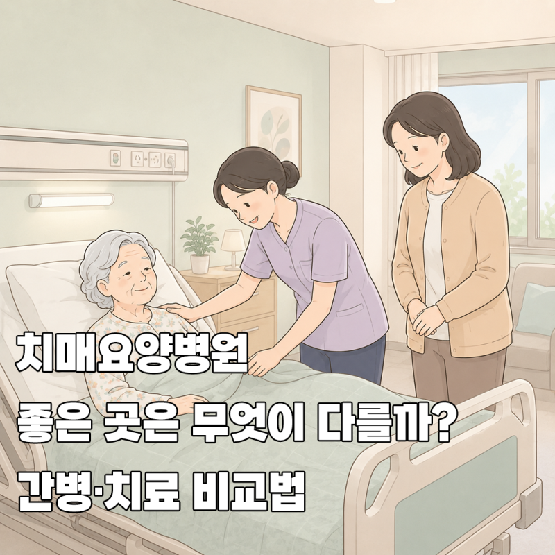 치매요양병원 좋은 곳은 무엇이 다를까? 간병·치료 비교법