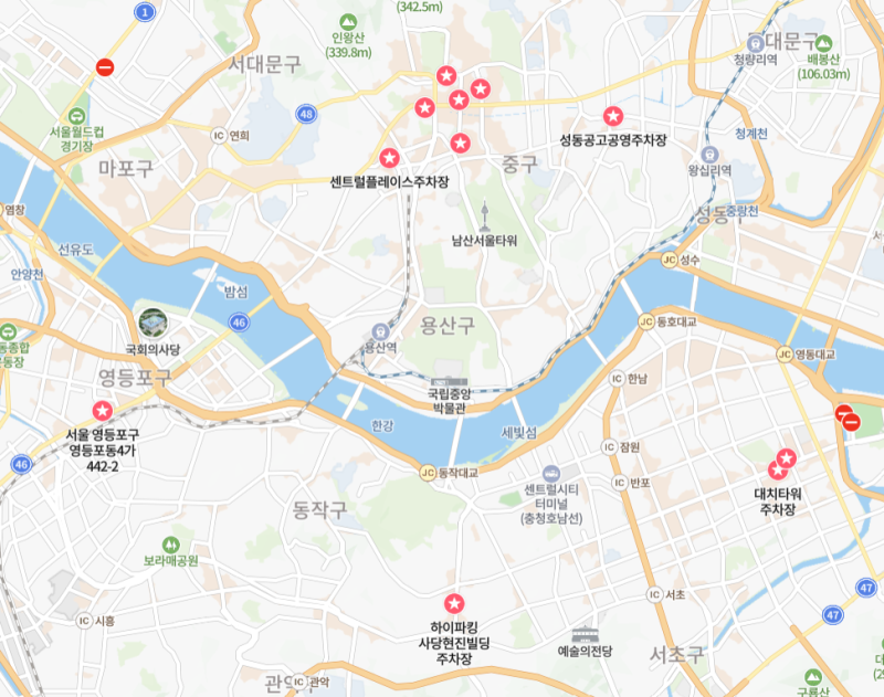 [서울 무료 주차] 신한카드 플래티넘 무료 주차장 총정리 (네이버지도 공유)