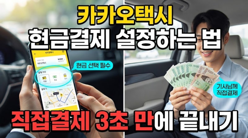 카카오택시 현금결제 방법 직접결제 설정하는 법 선택 시 고려할 기준