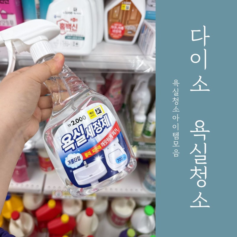 다이소 욕실 청소용품 모아보기 변기클리너부터 세정제까지