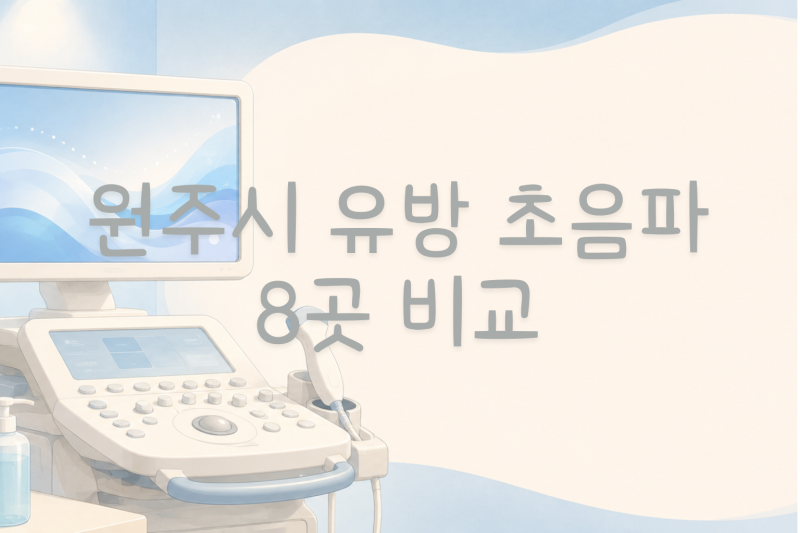 원주시 유방 초음파 비용, 얼마가 적정일까? (8곳 비교)