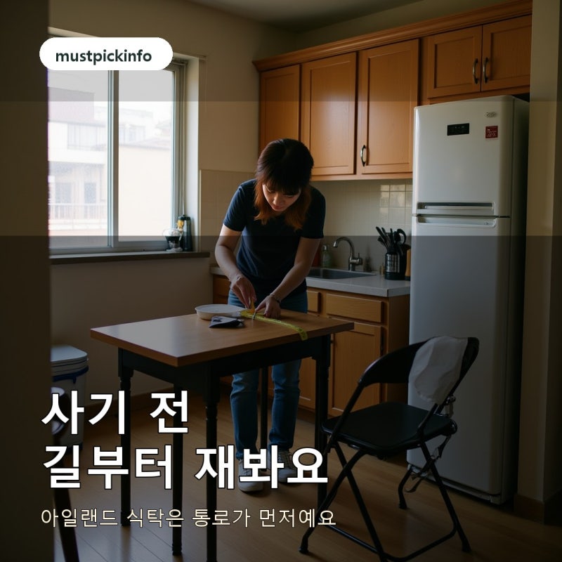 소형아파트 수납정리, 아일랜드 식탁부터 사면 막히는 이유