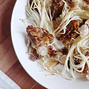 대패삼겹살 에어프라이어 팽이버섯구이 냉동 대패삼겹살요리