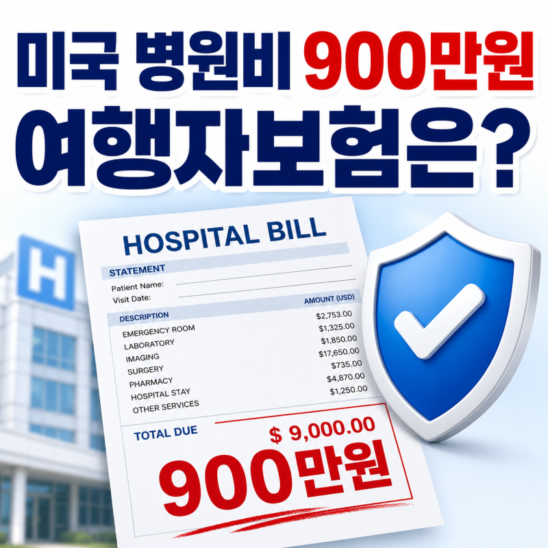 미국 병원비 900만원, 내 여행자보험이면 괜찮을까