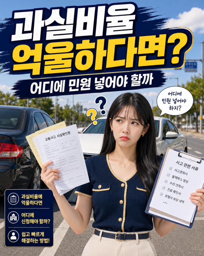 ⚖️ 자동차사고 과실비율이 억울하다면이제 어디에 민원 넣어야 할까?
