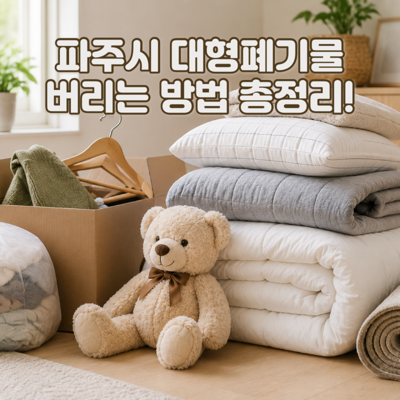 파주시 대형폐기물 신고 방법부터 비용까지 한눈에! 솜이불도 신고해야 할까?