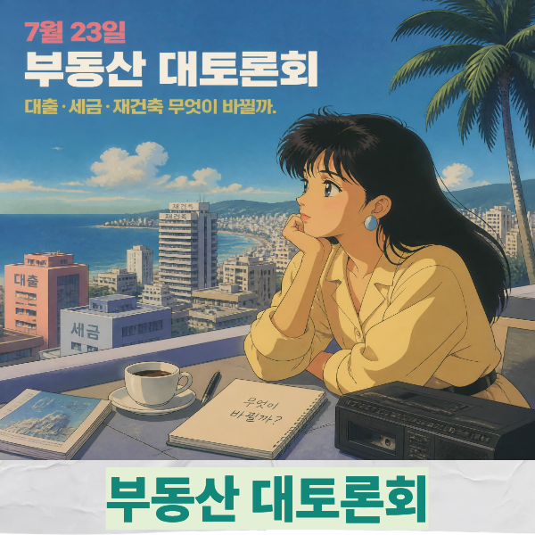7월 23일 <b>부동산 대토론회</b>, 대출·세금·재건축 무엇이 바뀔까
