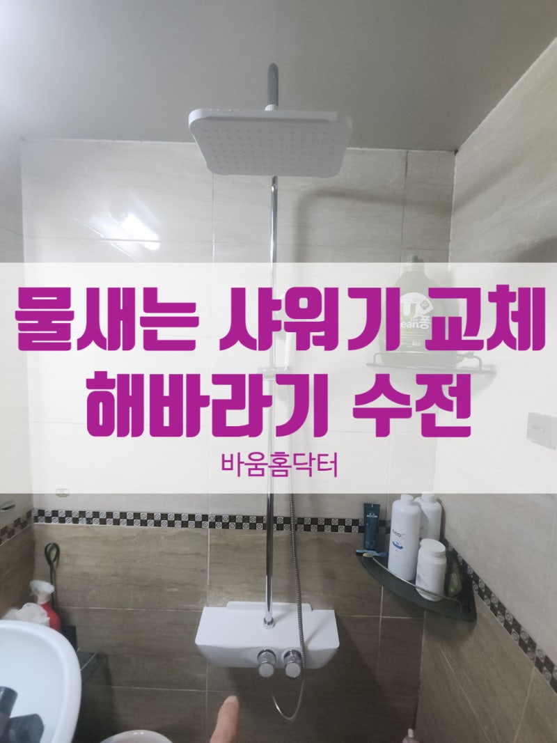부천 상동 화장실 샤워기 교체 물새는 해바라기 수전 해결
