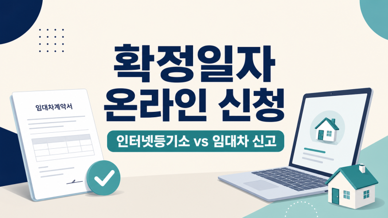 확정일자 온라인 신청 방법｜인터넷등기소와 임대차 신고 차이