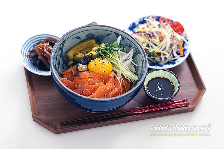 사케동 만들기 레시피 전문점보다 맛있는 복날 보양식 연어덮밥 만들기 레시피