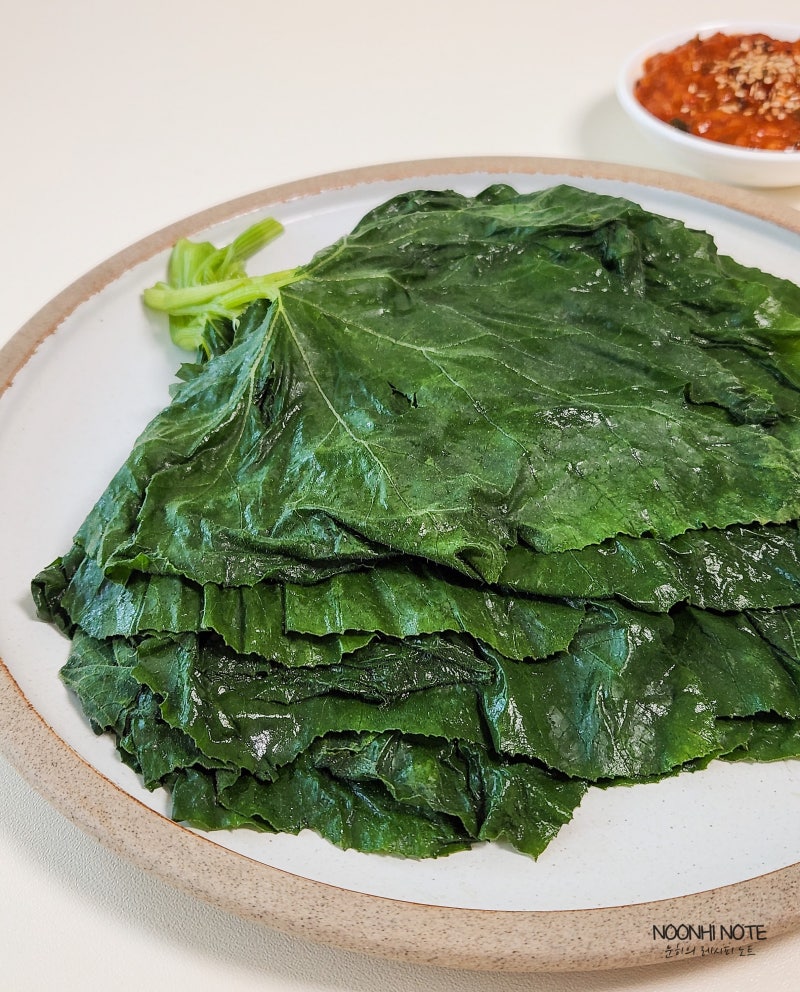 호박잎 부드럽게 찌는법 손질법 쌈장 만드는법 레시피