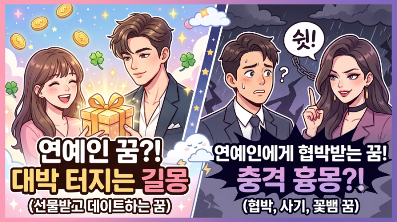 [해몽] 꿈에 연예인이 나왔다?! 상황별 연예인 꿈해몽 총정리! (길몽 vs 흉몽)