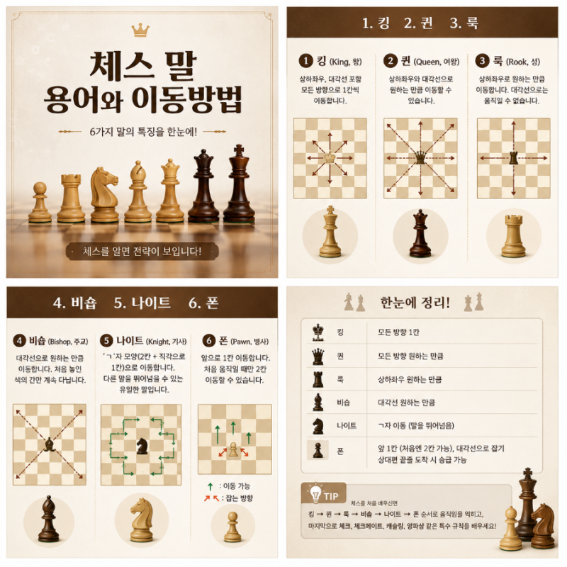 체스 말 용어 이동방법 규칙