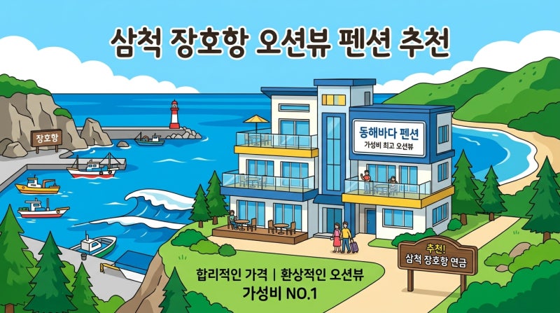 삼척 장호항 근처 오션뷰 가성비 펜션 숙소 추천