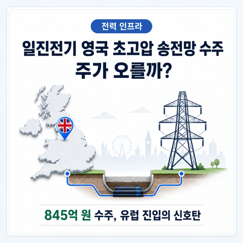 일진전기 영국 초고압 송전망 수주, 주가 오를까?