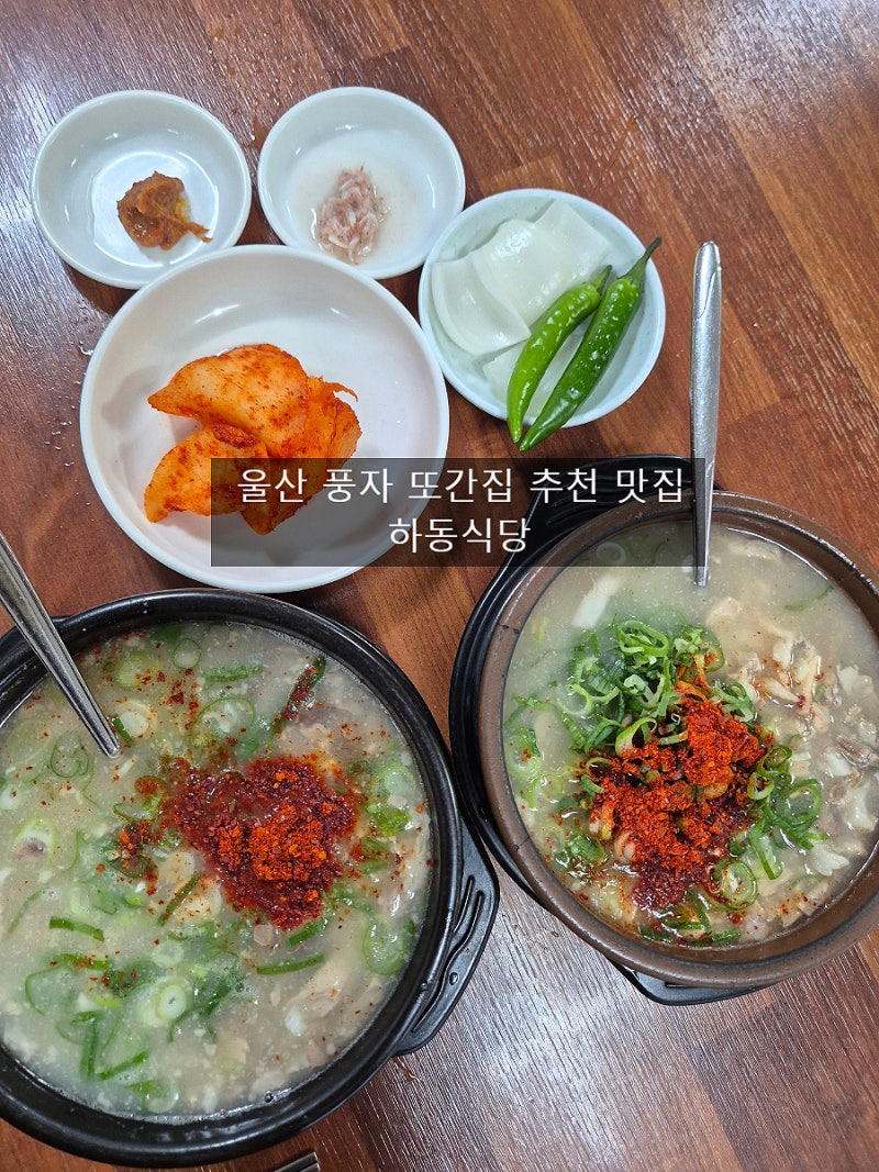 울산 동구 맛집 하동식당 풍자 또간집 울산돼지국밥 맛집