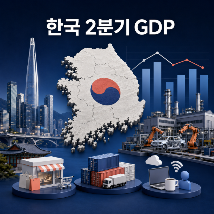 한국 <b>2분기</b> GDP, <b>성장률 둔화</b>를 읽는 다섯 가지 기준