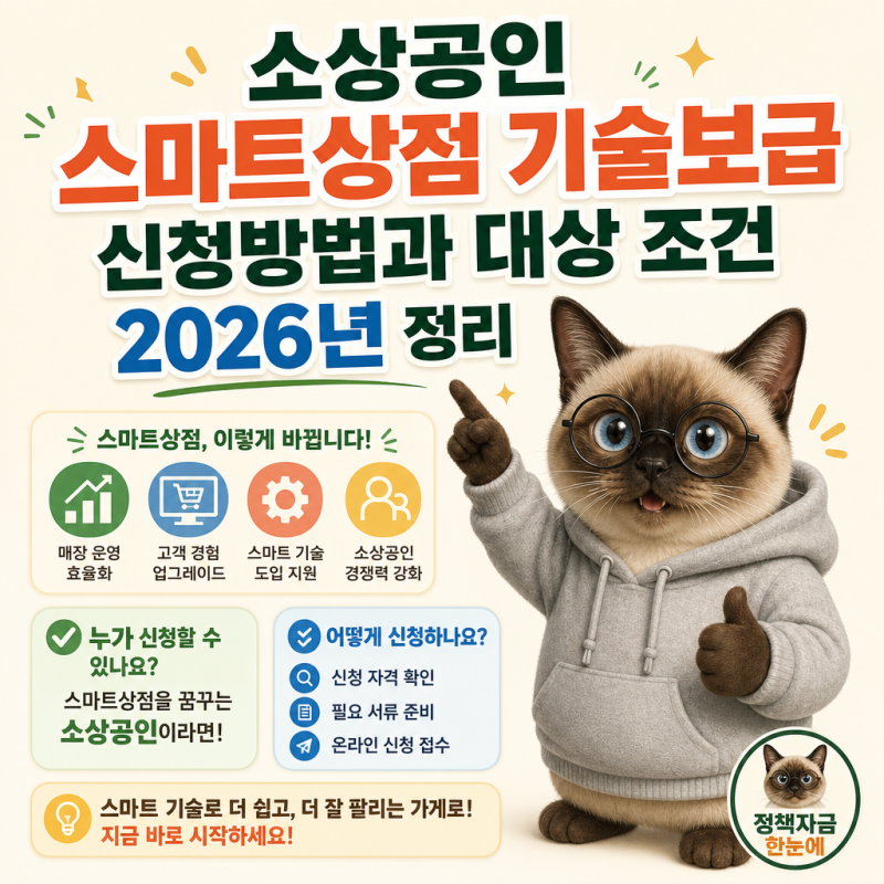 소상공인 스마트상점 기술보급 신청방법과 대상 조건 2026년 정리