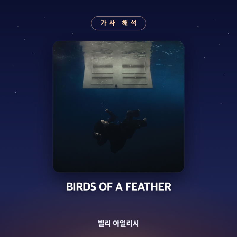 빌리 아일리시 'BIRDS OF A FEATHER' 가사 해석 — 끝까지 함께 붙어 있고 싶다는 마음