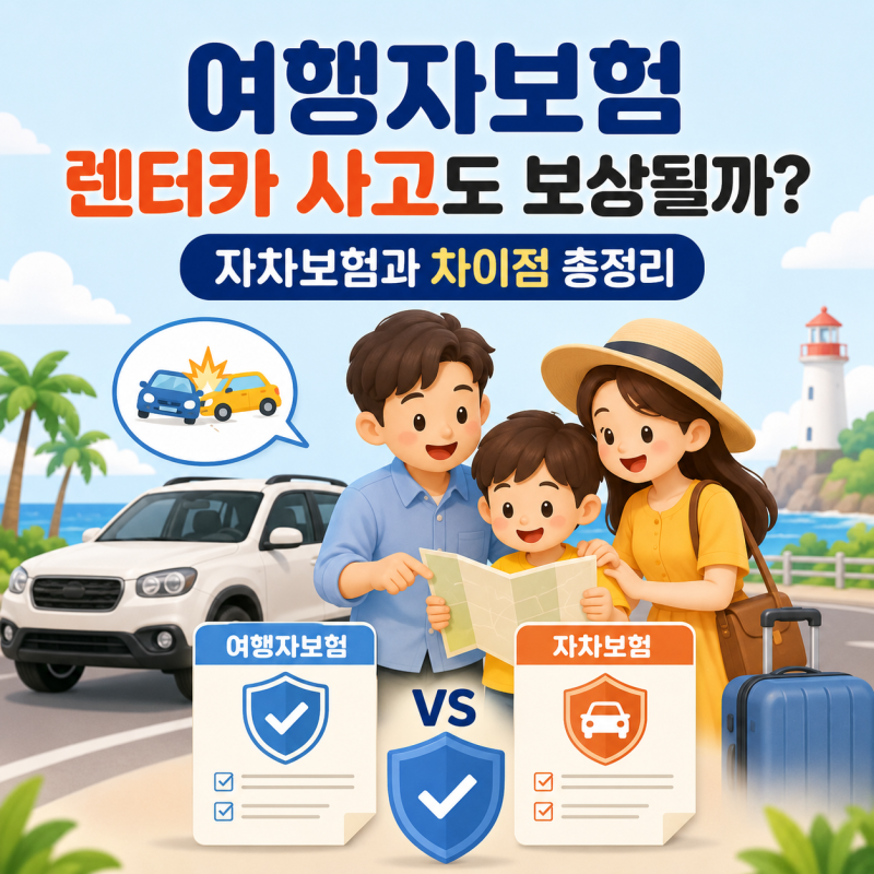 여행자보험 렌터카 사고도 보상될까? 자차보험과 차이점 총정리