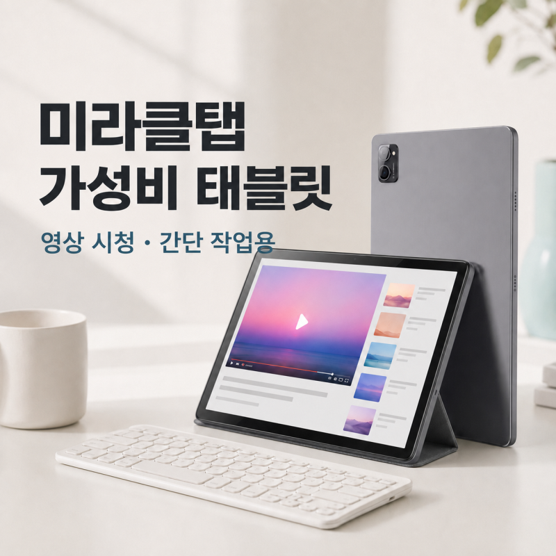 가성비 태블릿 추천 ｜ 미라클 탭 10인치 솔직 후기 (영상 시청·키즈용)