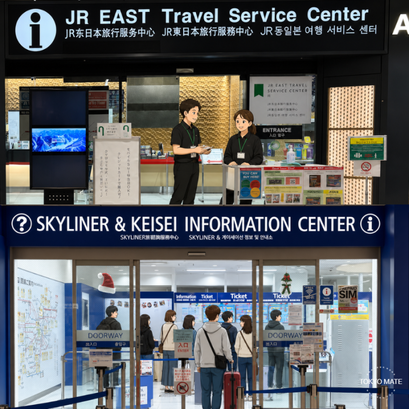 나리타공항 스이카·파스모 구매 위치 웰컴스이카·투어리스트 파스모 비교
