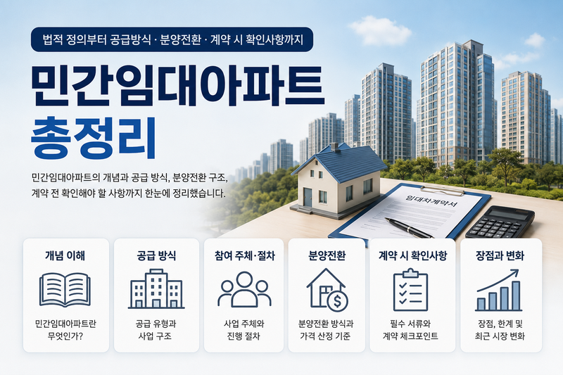 민간임대아파트 구조와 법적 정의·공급방식·분양전환·계약 시 확인사항