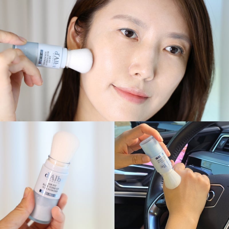 달바 에어 핏 블루 톤업 선 파우더 휴대용 여름 선케어 추천템