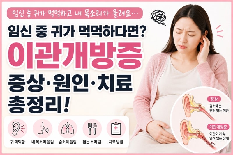 임신 중 귀가 먹먹하고 내 목소리가 크게 들린다면? 이관개방증 증상·원인·치료 총정리