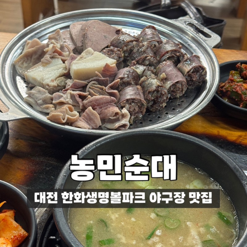 [대전맛집] 한화생명볼파크 대전 야구장 맛집 “농민순대” 전메뉴 8천원 이하 가격보장 맛....