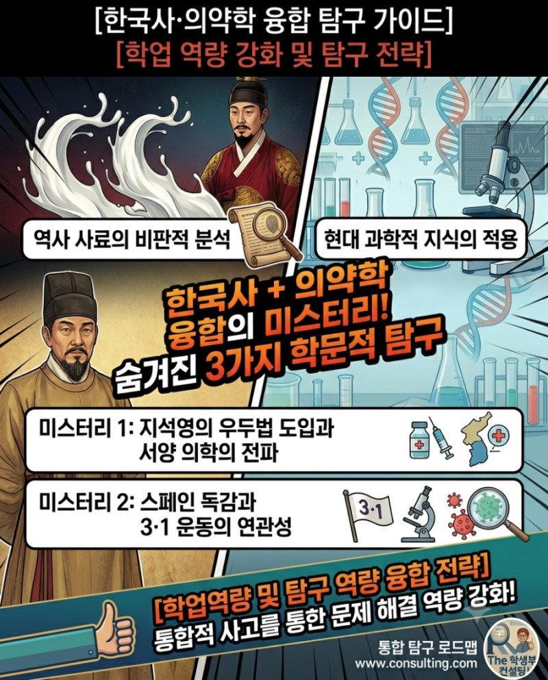 [한국사*의약학 융합탐구 예시 12선- 2편]