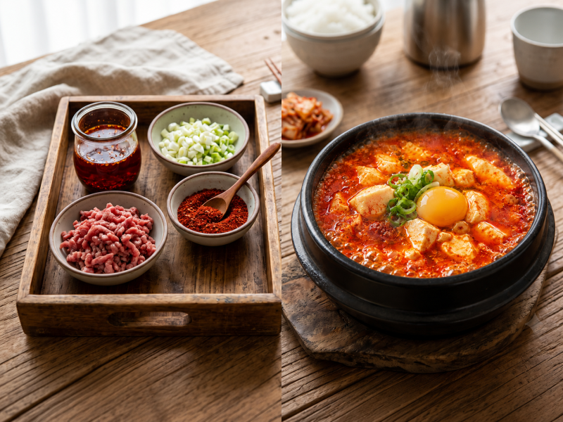순두부찌개 양념 만들기! 순두부 페이스트 & 고추기름 완전정복 ✨