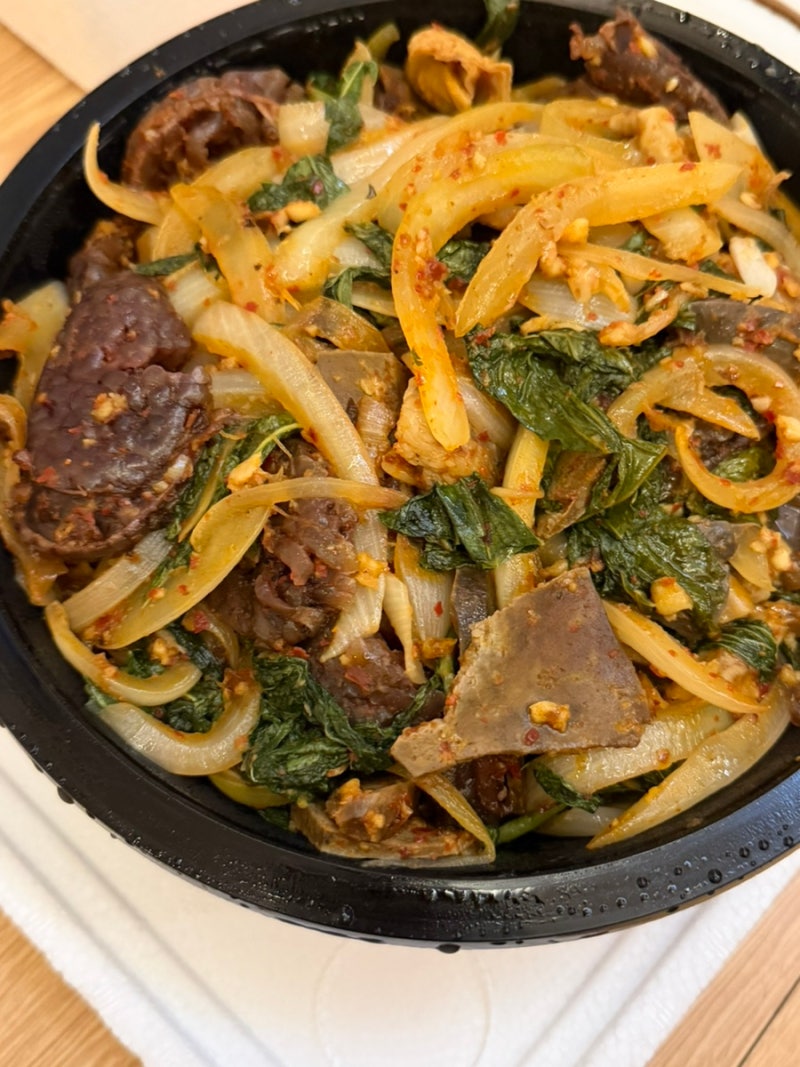 [보령 대천 맛집] 현지인 맛집 중앙시장 복조리닭집, 찐 로컬 순대볶은 후기(대기시간, 포장 ....