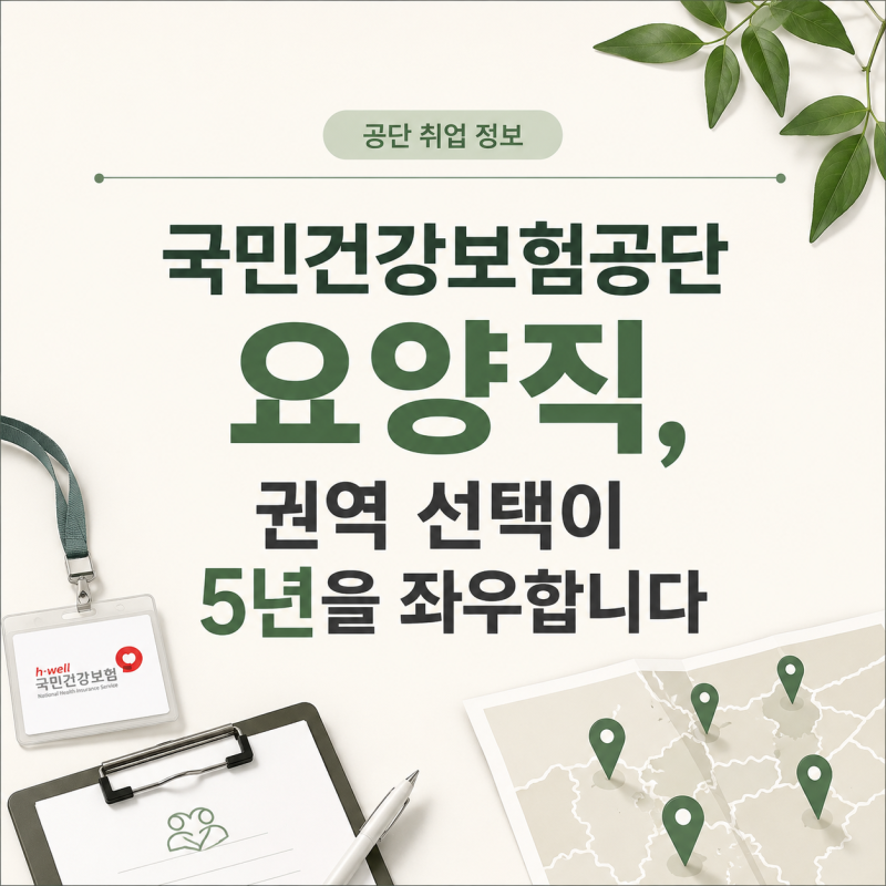 국민건강보험공단 요양직, 권역 선택이 5년을 좌우한다?