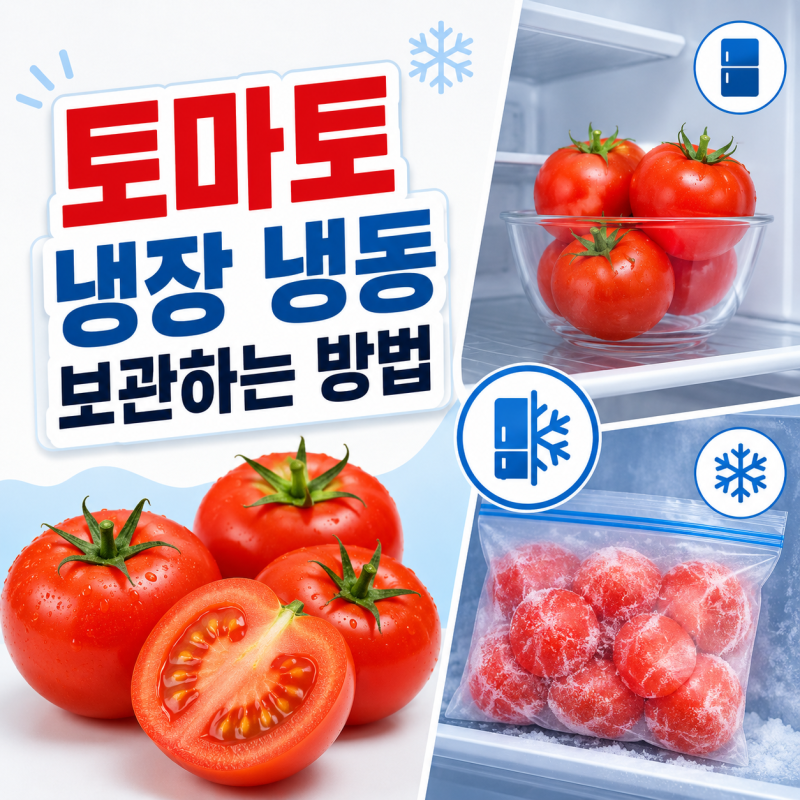 토마토 냉장 냉동 보관하는 방법, 신선하게 유지하는 꿀팁