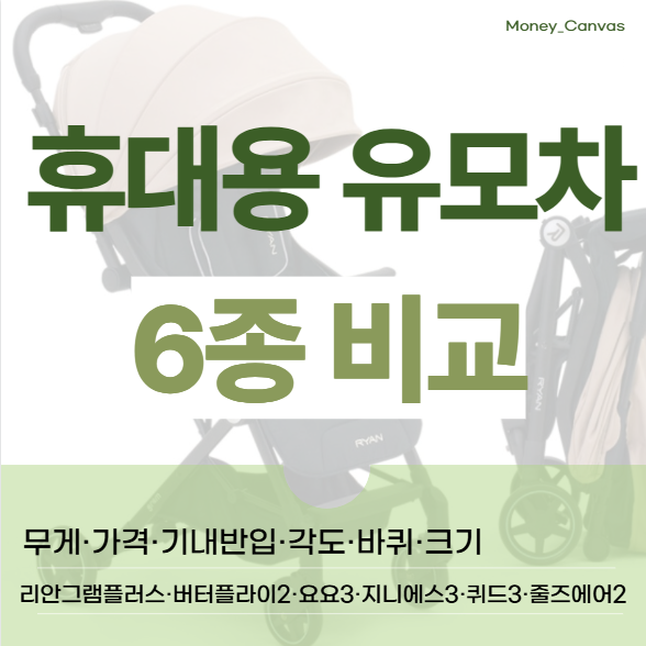 휴대용 유모차 6종 비교 : 무게·가격·기내반입·각도·바퀴·크기 (리안그램플러스·버터플라....