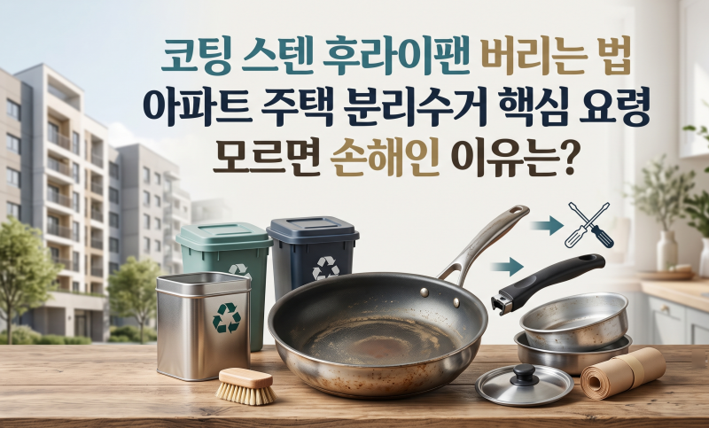 코팅 스텐 후라이팬 버리는 법 아파트 주택 분리수거 핵심 요령 모르면 손해인 이유는?