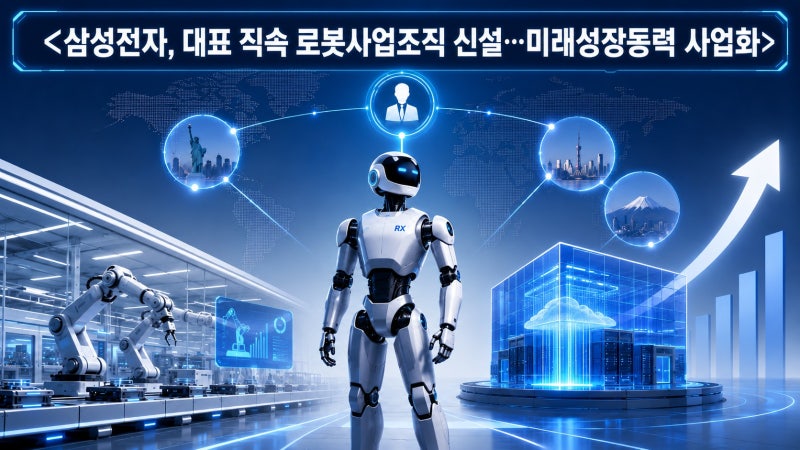 삼성전자, 대표이사 직속 로봇사업 조직 신설…휴머노이드 사업화 본격 시동