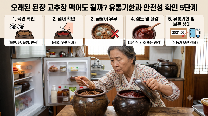 오래된 된장·고추장 먹어도 될까? 안전 확인법 5단계