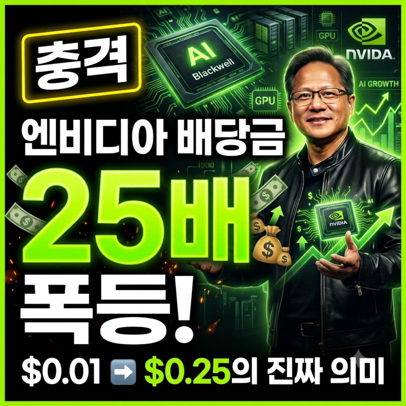 엔비디아 배당금, 25배 올렸는데 왜 아직 성장성을..