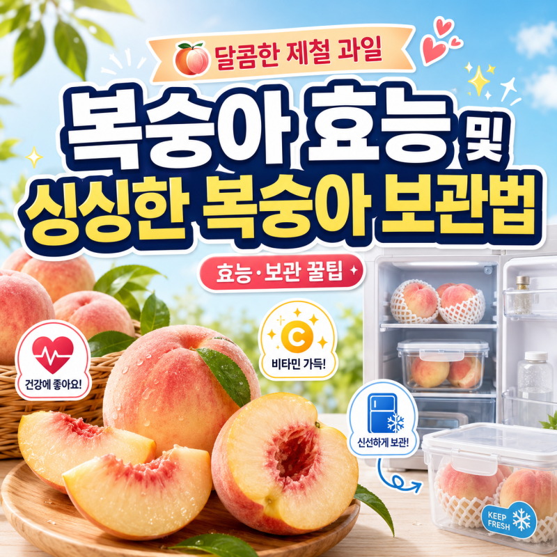 복숭아 효능 및 부작용, "싱싱한 복숭아" 보관법까지