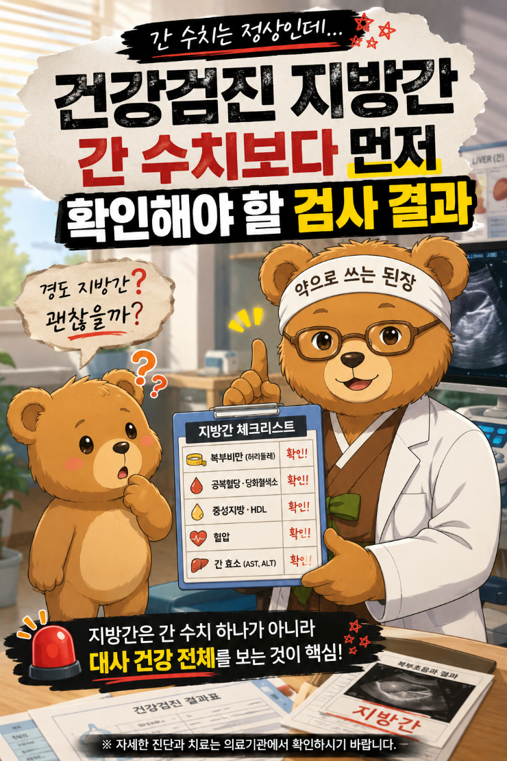 건강검진 지방간, 간 수치보다 먼저 확인해야 할 검사 결과가 있습니다