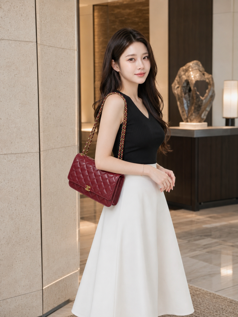 샤넬 미니백 WOC 크로스 은장 금장 중고 가격