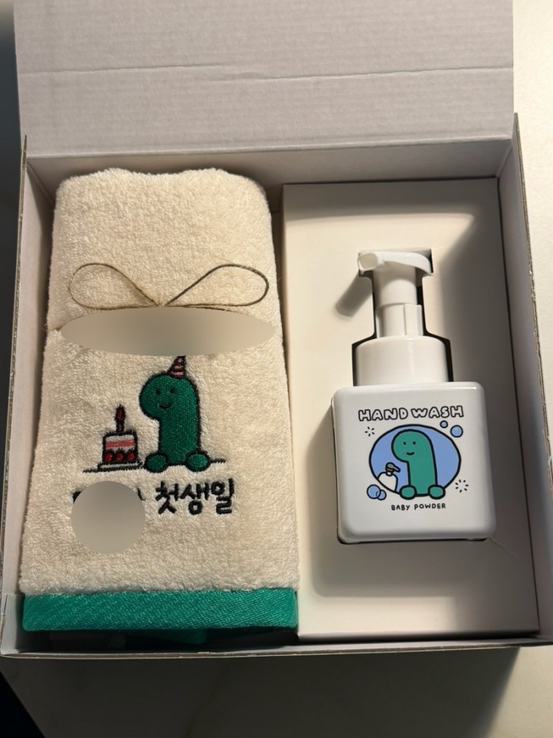 돌답례품 추천! 더도톰 조구만 수건세트 & 핸드워시 후기
