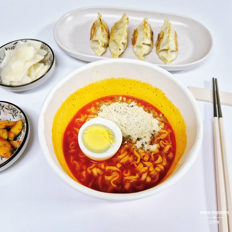 농심 신라면 로제 컵라면 전자레인지 조리법 맛 후기