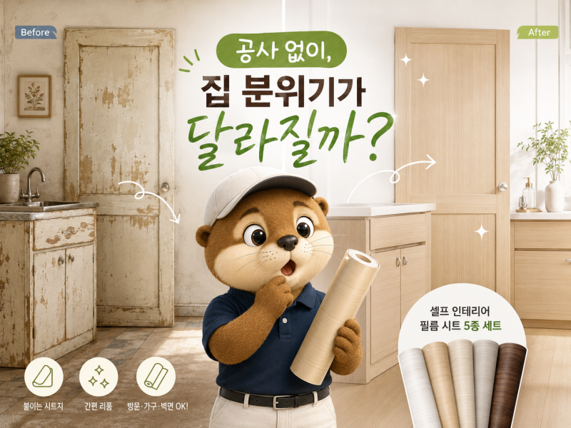 셀프 인테리어 시트지, 벽·방문·싱크대까지 정말 한 번에 바꿀 수 있을까?