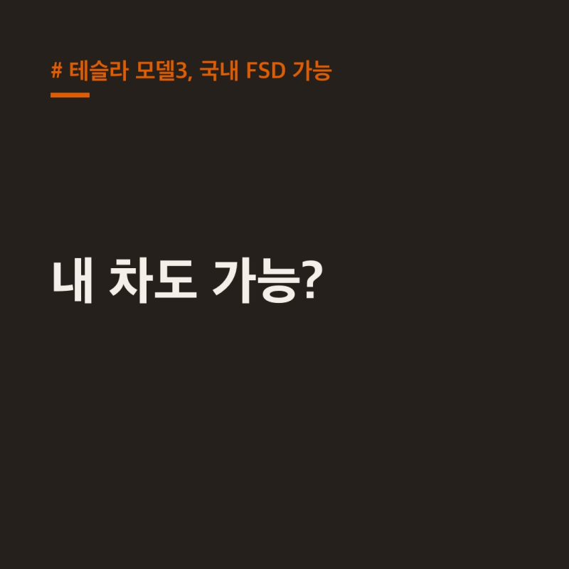 "내 차도 가능?" 테슬라 모델3, 국내 FSD 적용 조건 3가지