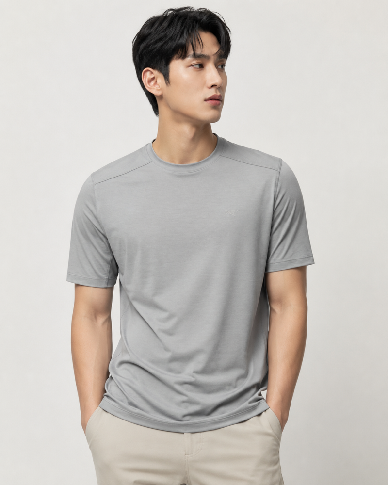 아크테릭스 이오니아 메리노 울 셔츠 SS 맨 이동과 하이킹을 잇는 남자 기능성 반팔티