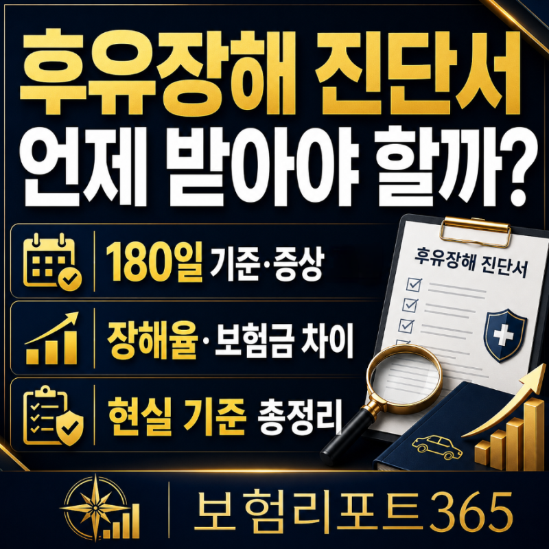 후유장해 진단서 언제 받아야 할까? 보험금 차이의 핵심